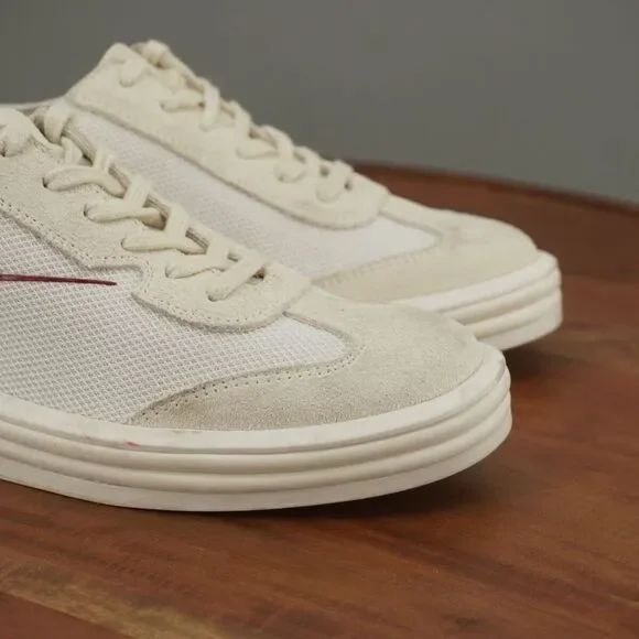 Franco Sarto Womens Lumiere Sneakers Shoes White Suede Mesh Lace Up 7.5M - Picture 2 of 10